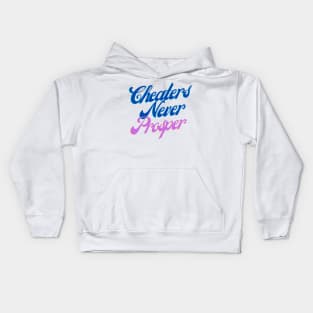 Cheaters Never Prosper - Blue Kids Hoodie